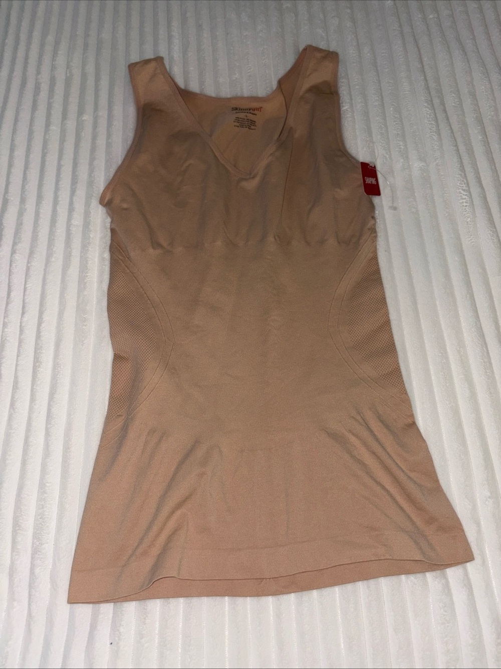 Skinny Girl Seamless Nude Tank Top - Sculpting Women’s Top Large NWTs